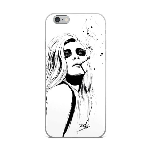 600x600 Beautiful Ink Hand Drawing Fashion Illustrated Iphone Case