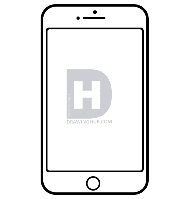 606x664 How To Draw An Iphone Iphone Step