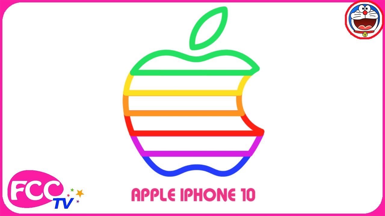 1280x720 How To Draw Iphone, Apple Logo Coloring