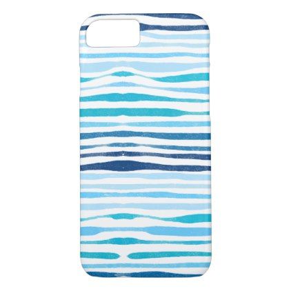 422x422 Colorful Blue Pastel Sea Line Abstract Waves Iphone Case