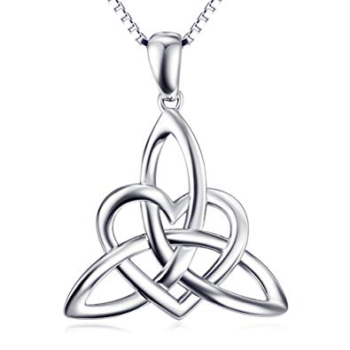 395x395 Sterling Silver Irish Celtic Knot Triangle Lover Heart