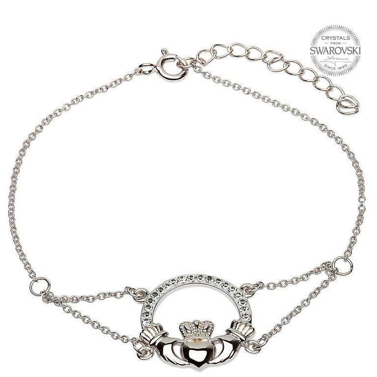 768x768 claddagh bracelet with swarovski crystals