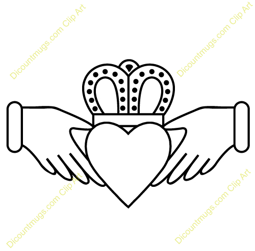 500x493 Clipart Claddagh With Intricate Crown