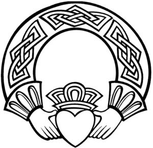 300x290 irish claddagh coloring pages symbols folio claddagh drawing