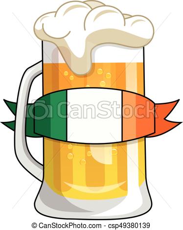 374x470 Irish Beer Mug Isolated On White