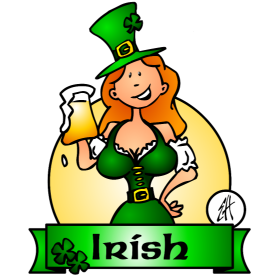 280x280 Irish Girl On St Patrick's Day Full Color