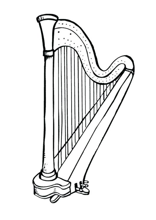 531x750 Coloring Pages Harp