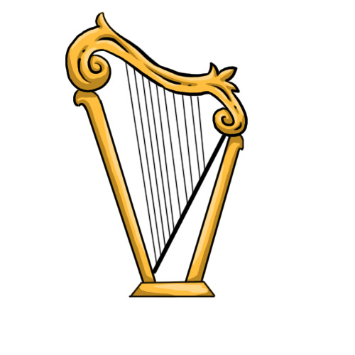 500x500 How To Draw A Harp Steps