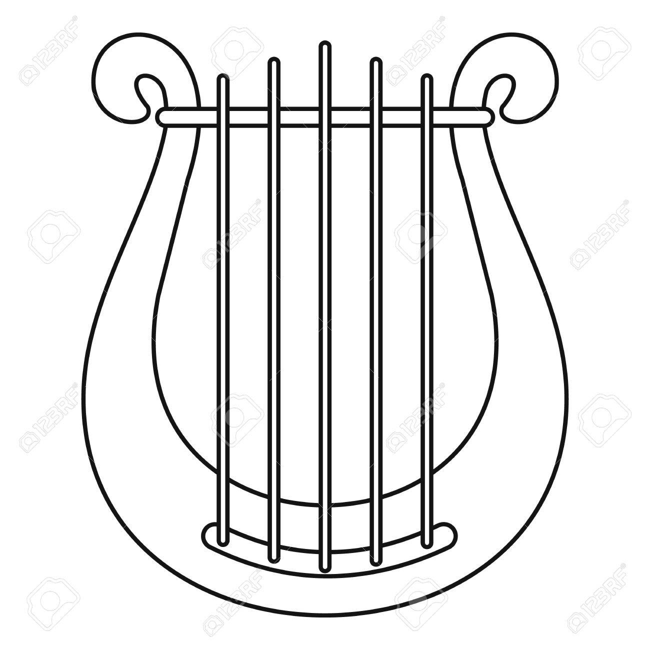 1300x1300 Harp Drawing Small For Free Download