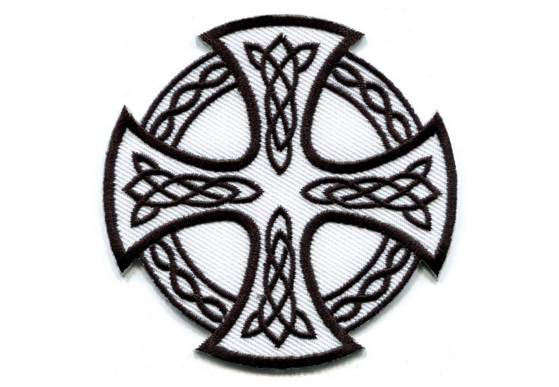 794x550 Celtic Cross Irish Symbol Biker Tattoo Retro Iron On Patch Etsy