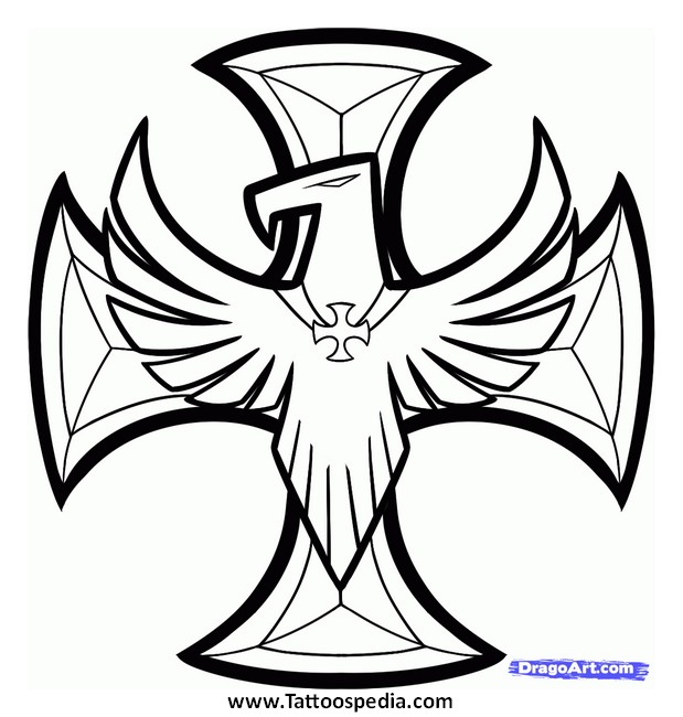 619x650 Celtic Iron Cross Tattoos