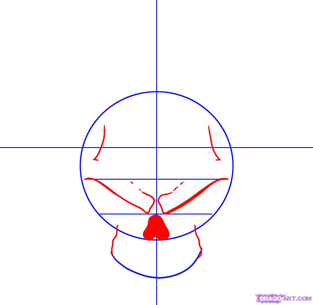 1080x1051 Draw An Iron Skull Cross, Step