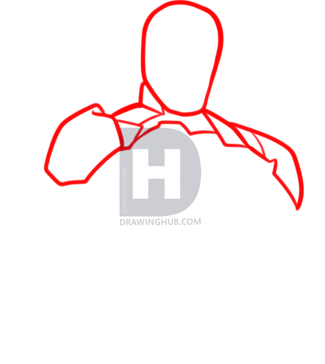 644x720 How To Draw Iron Man Step