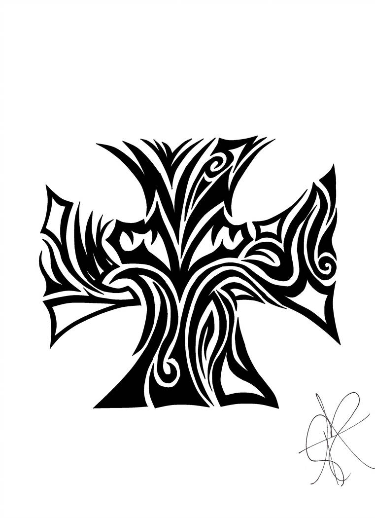 761x1050 Iron Cross Tribal Tattoo