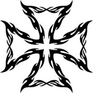 300x300 Tribal Iron Cross Vinyl Decal Sticker Car Truck Tattoo Ebay