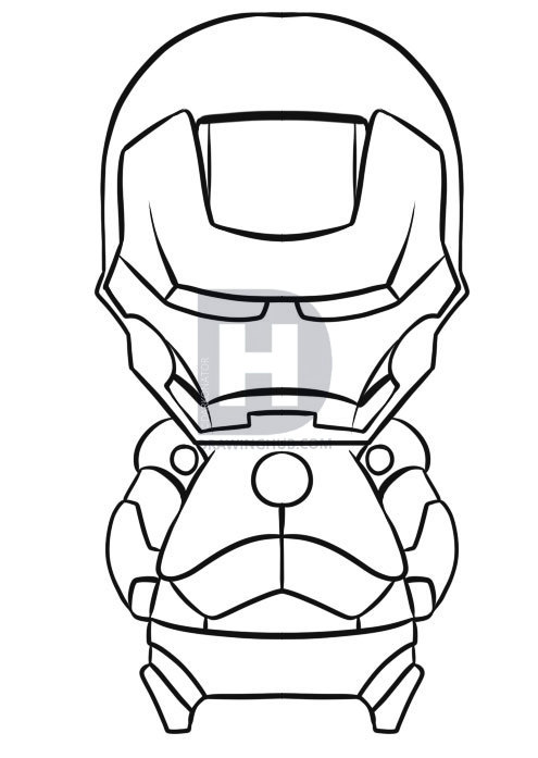 495x697 How To Draw Iron Man Step