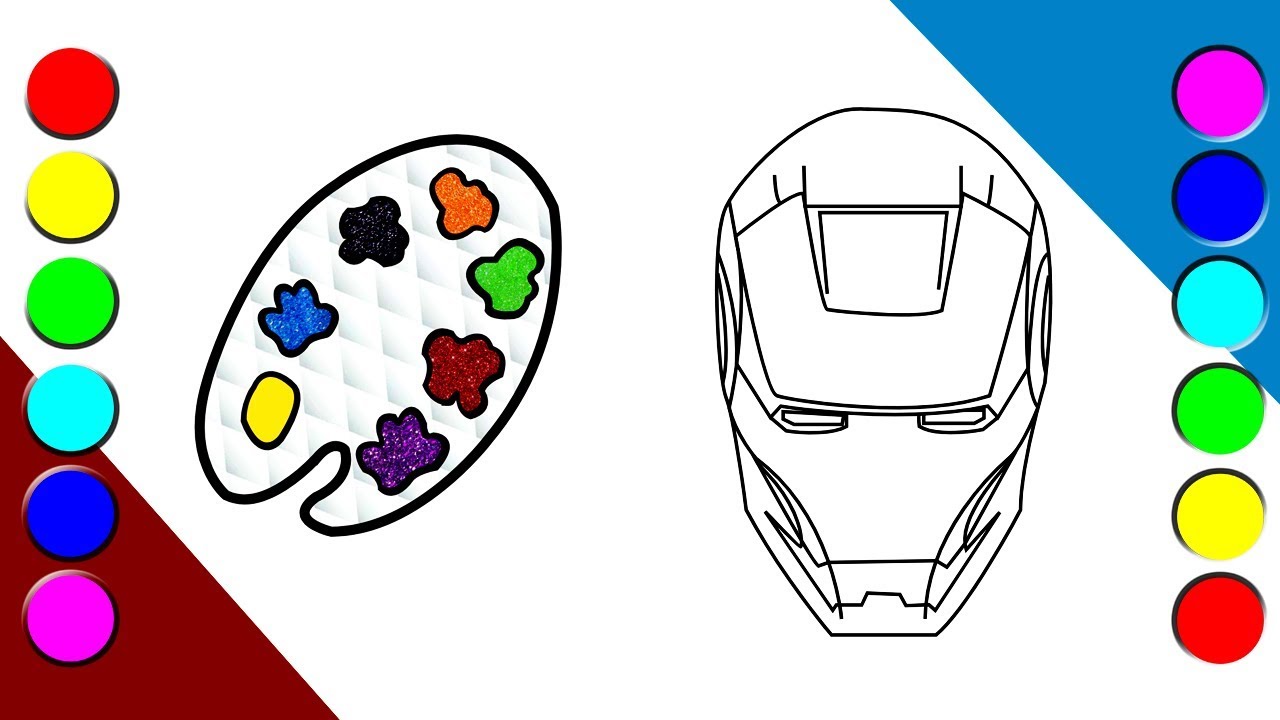 1280x720 Iron Man Face Coloring Pages For Kids