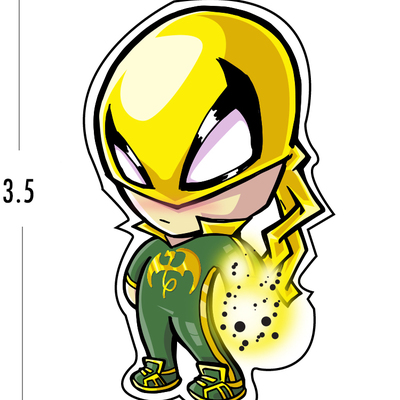400x400 Iron Fist Sticker Bunleungart Online Store Powered
