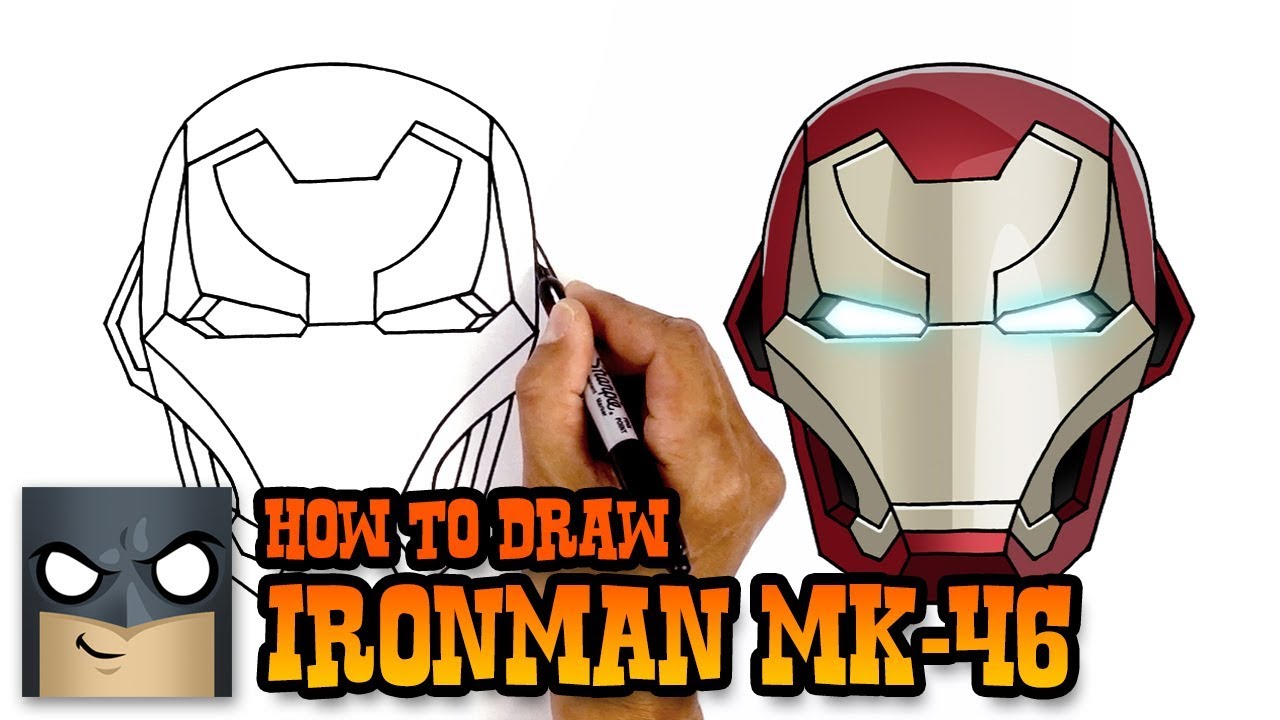 1280x720 How To Draw Iron Man Mk Helmet Tutorial
