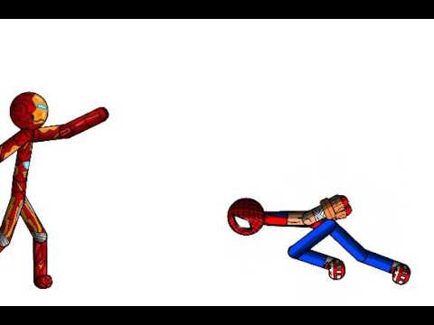 480x360 Iron Man Vs Spider Man Drawing Cartoons