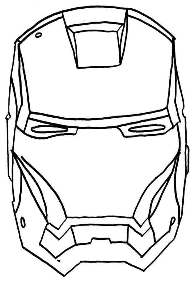 627x929 Iron Man Face Coloring Pages