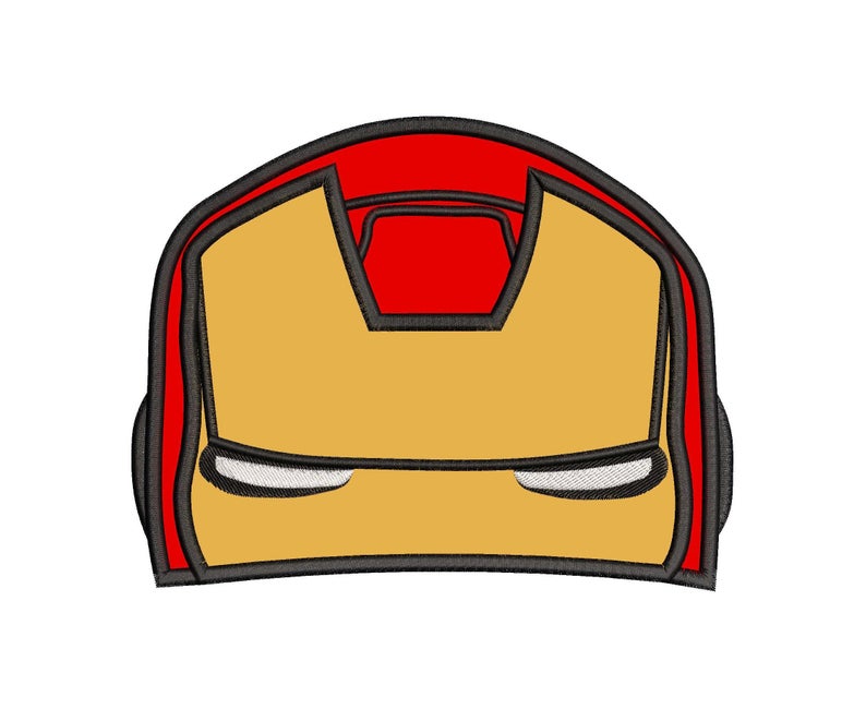 794x650 Iron Man Head Applique Embroidery Design Instant Download Etsy