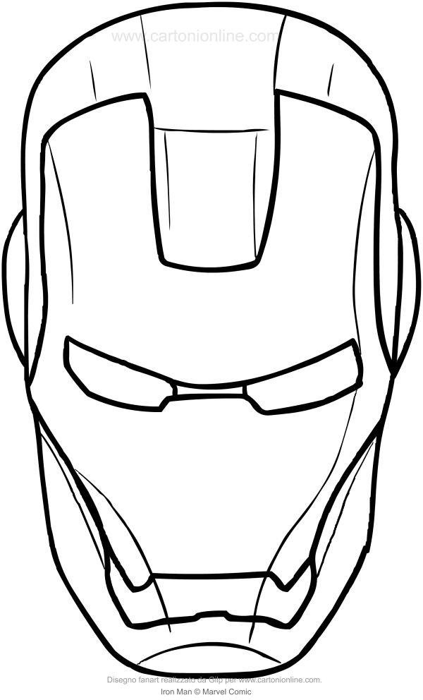 600x992 Iron Man Face Coloring Pages