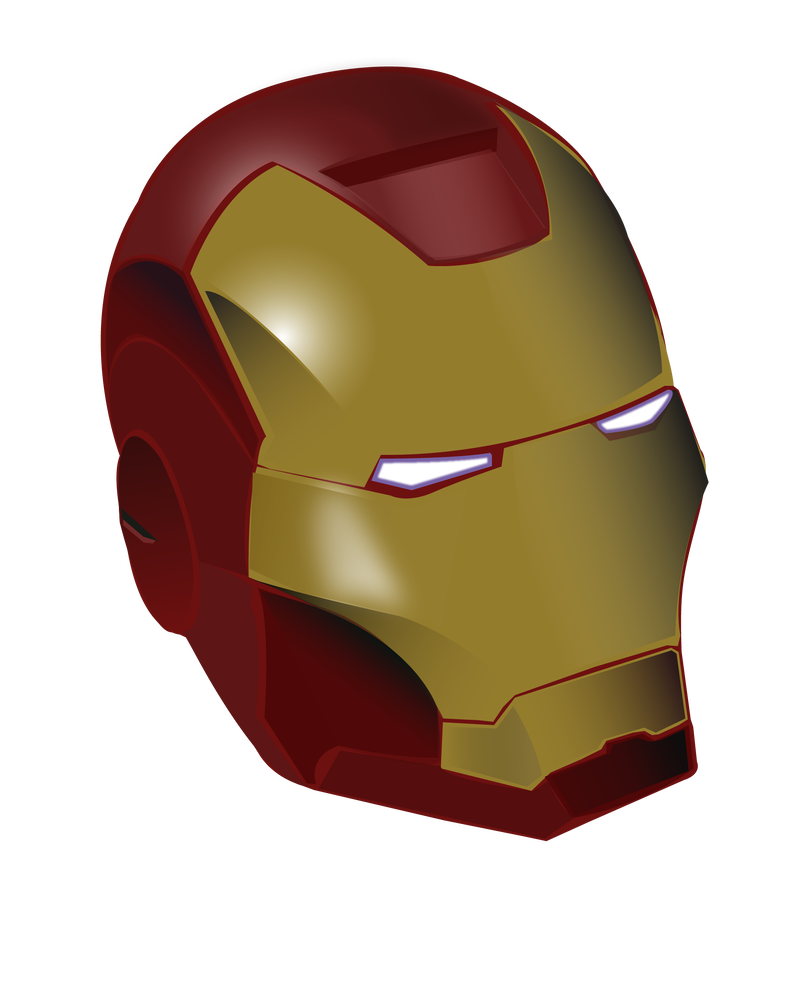 807x990 Iron Man Helmet Vector Drawing