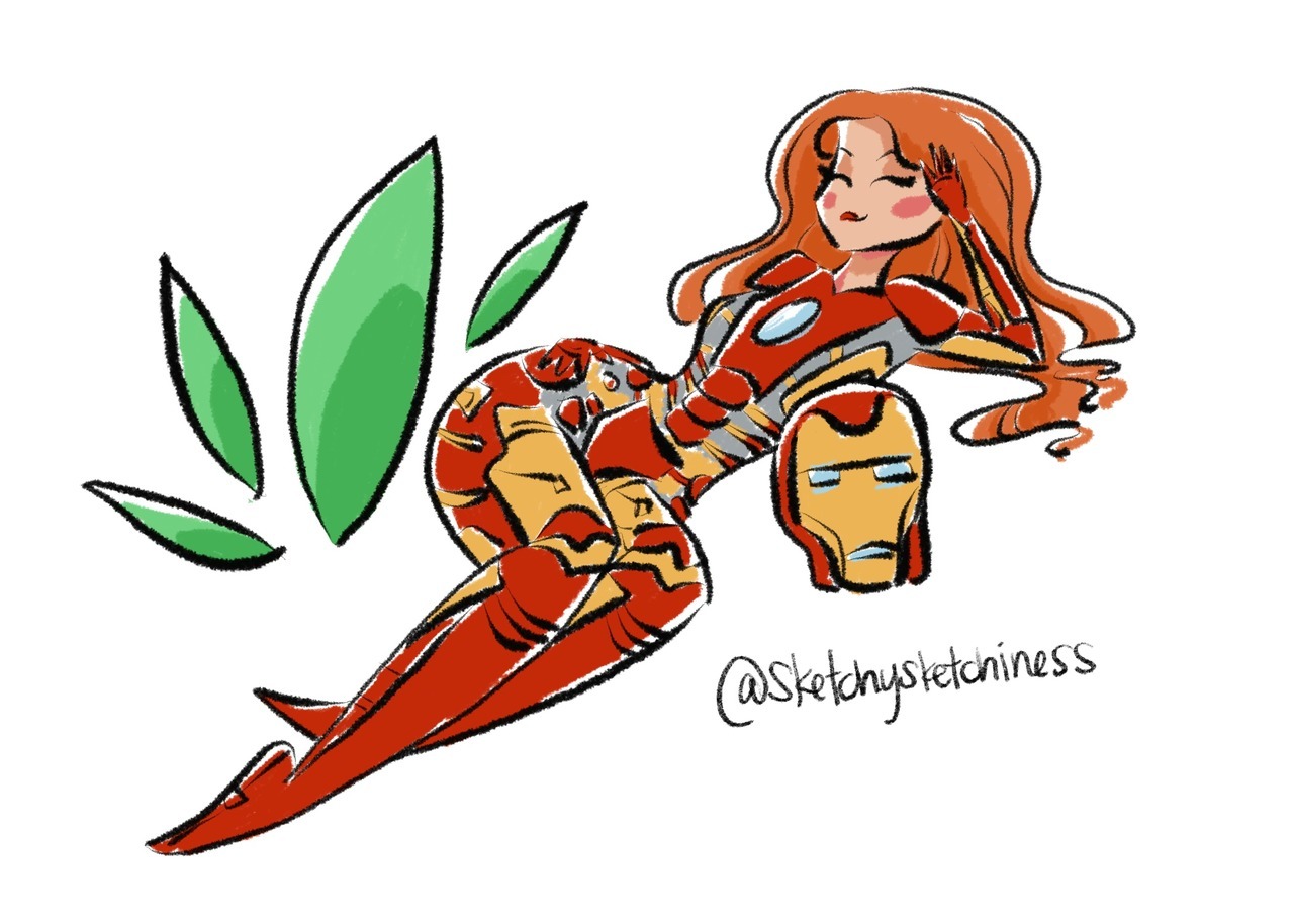 1280x914 rlynn sketches pepper potts in her iron man suit