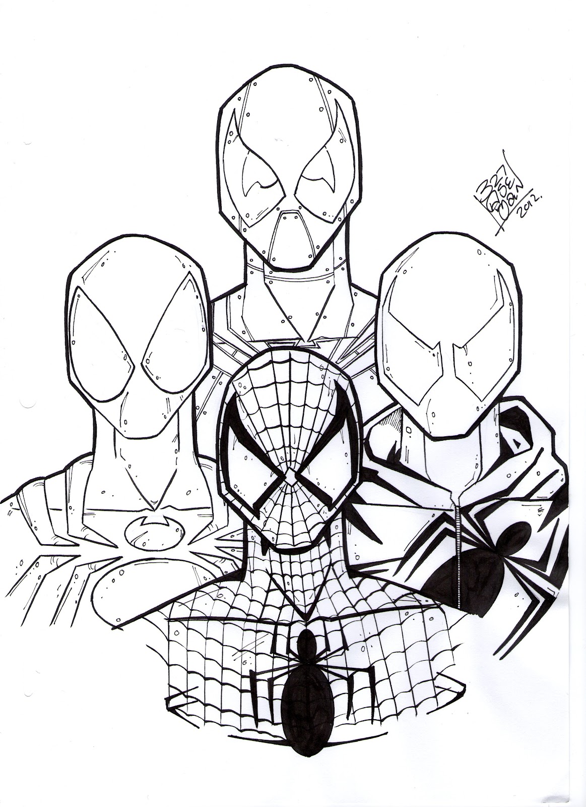 1163x1600 How To Draw Spiderman Coloring