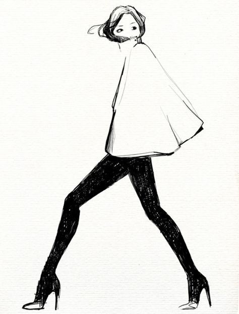 474x623 My Cape Drawings Illustration, Fashion Sketches, Drawings