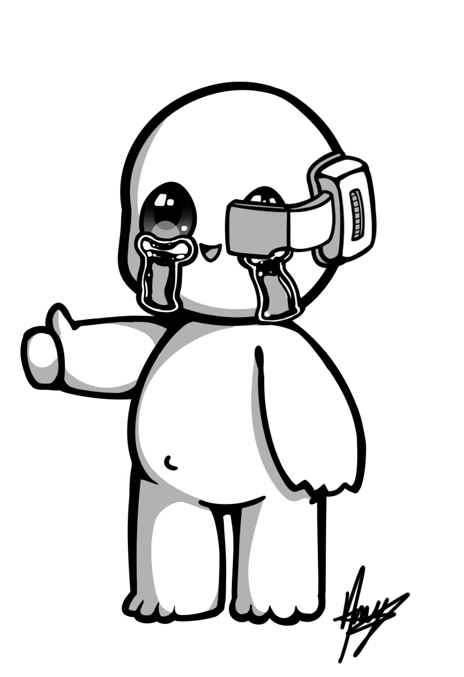 933x1361 isaac with a scouter bindingofisaac