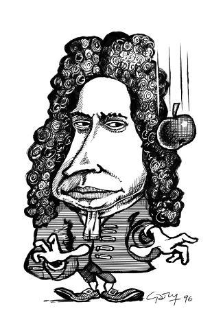 325x488 Isaac Newton, Caricature Giclee Print