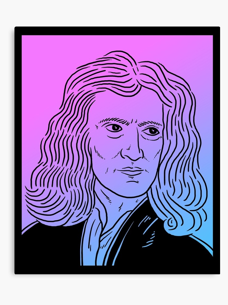 750x1000 Isaac Newton Vaporwave Pastel Goth Aesthetic Canvas Print