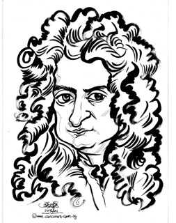 253x320 Caricatuer Of Isaac Newton