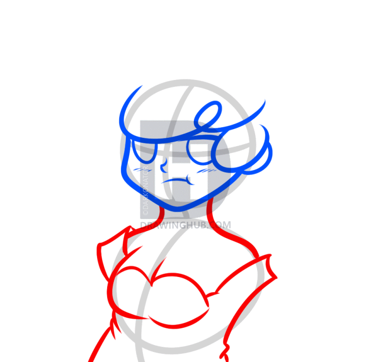 747x720 how to draw anime lumpy space princess, step