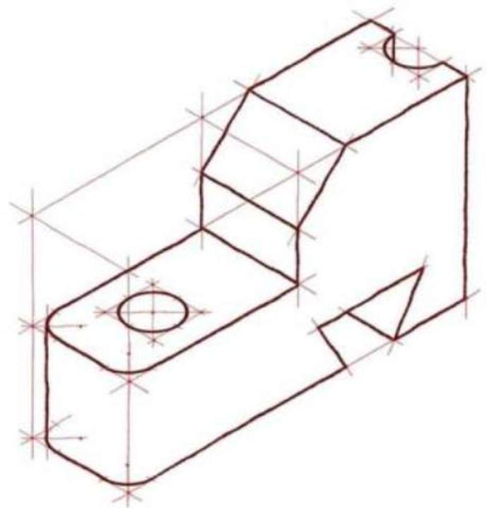 689x719 Draw Simple Isometric Drawing On Autocad