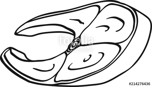 500x286 Hand Drawn Doodle Sketch Line Art Vector Illustration Of Slice