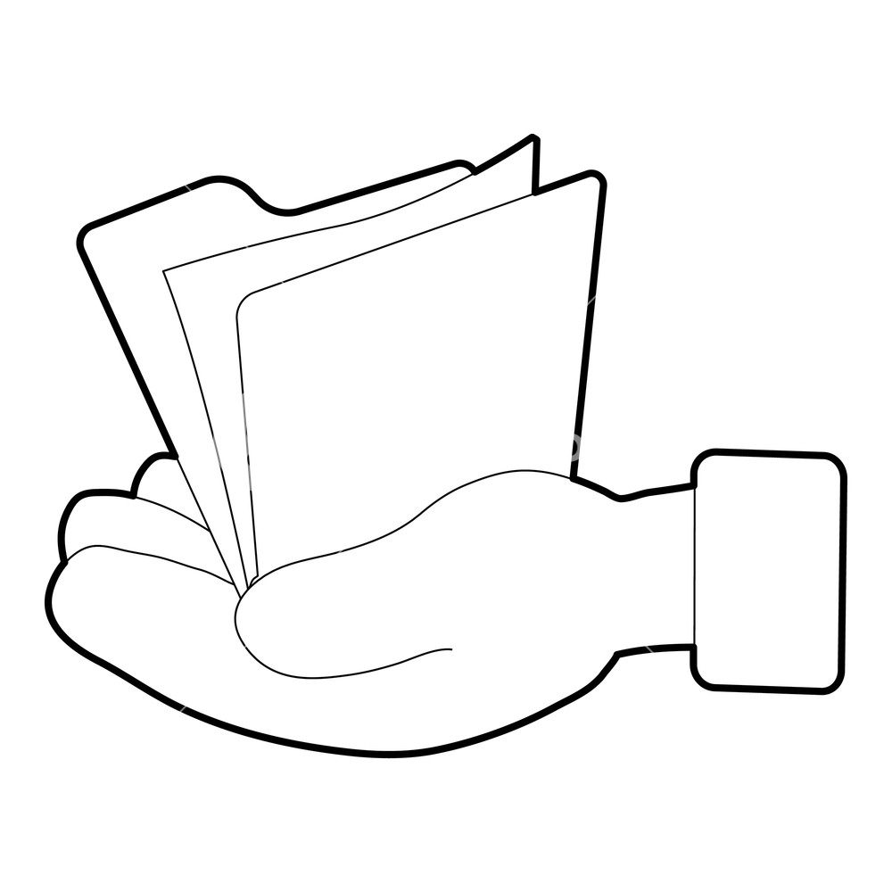 1000x1000 Hand Holding Folder Icon Isometric Illustration Of Hand