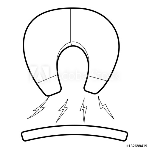 500x500 Magnet Icon, Isometric Style