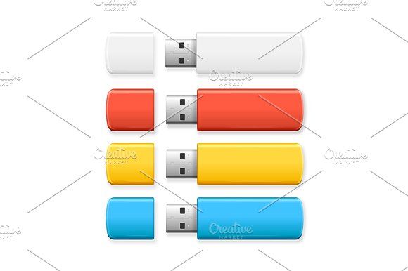 580x386 Usb Flash Drive Colorful Set