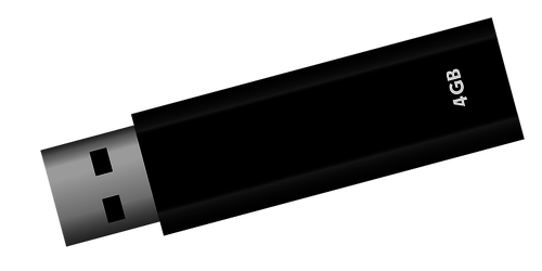 500x250 Usb Flash Drive Vector Image