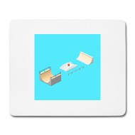 190x190 Skatepark Stairs Skateboard Isometric Games Blu Mouse Pad