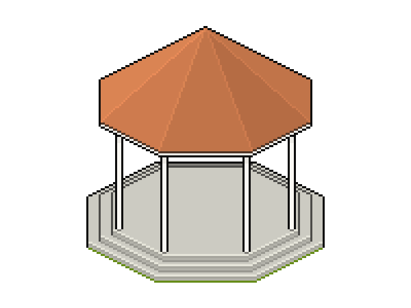 600x450 Gazebo Vector Isometric Transparent Png Clipart Free Download