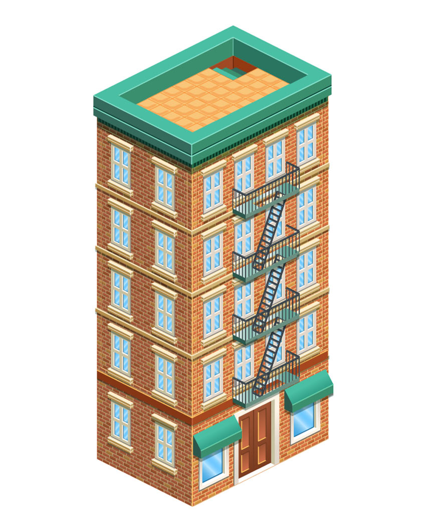 850x1051 How To Create A Detailed Isometric Building In Adobe Illustrator