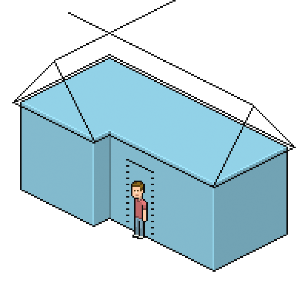 600x550 Create An Isometric Pixel Art House In Adobe Photoshop