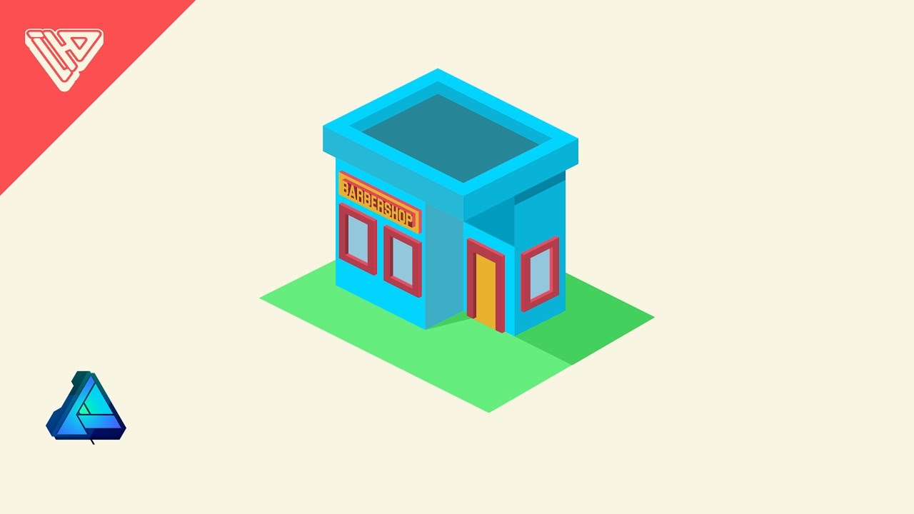 1280x720 Creating Building Shop Isometric Affinity Designer Tutorial