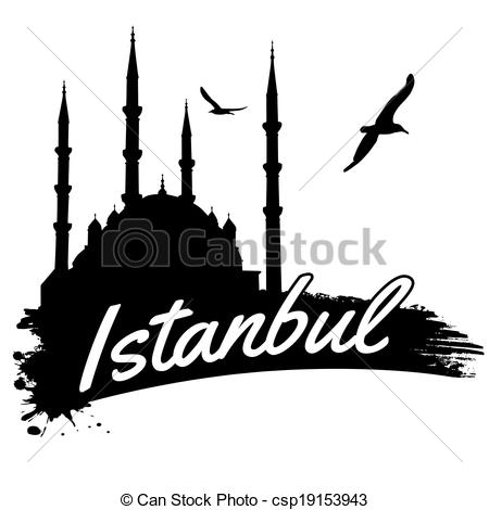 450x470 istanbul poster istanbul in vitage style poster, vector illustration