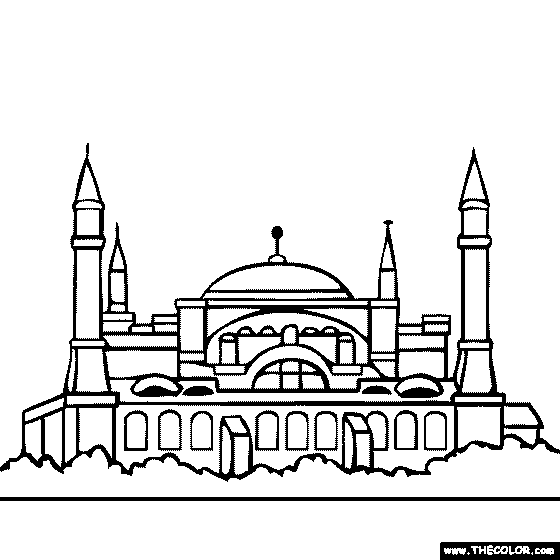 560x560 coloring pages hagia sophia istanbul