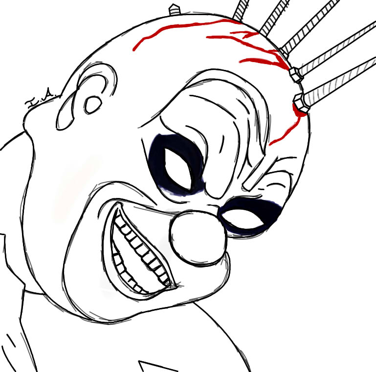 769x761 Slipknot, Tattoo The Earth Clown Drawing